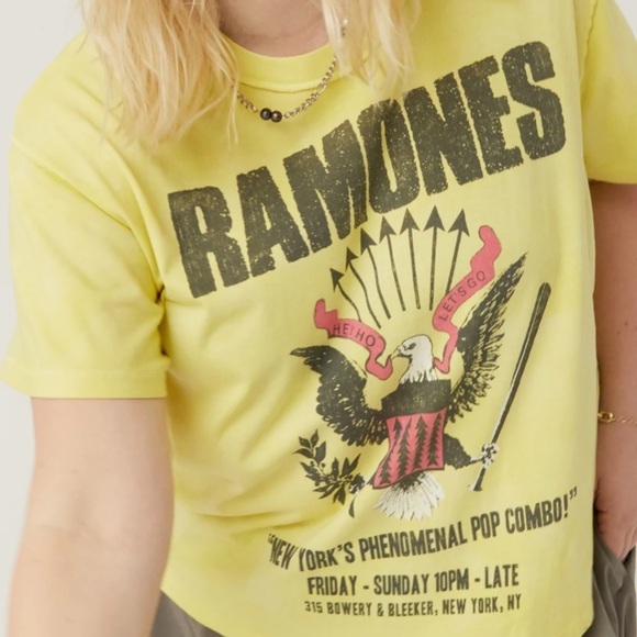 Daydreamer Tops - Daydreamer The Ramones Bowery and Bleeker Reverse Girlfriend Tee